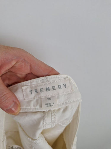 Second-Hand - Trenery Classic White A Line Skirt Size 14 - SwapUp