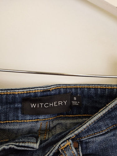 Second-Hand - Witchery Classic Dark Wash Skinny Jeans Size 8 - SwapUp