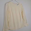 Second-Hand - Citizen's Mark Essential Cream Semi Sheer Long Sleeve Top Size XS - SwapUp