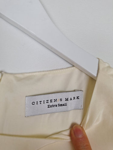 Second-Hand - Citizen's Mark Essential Cream Semi Sheer Long Sleeve Top Size XS - SwapUp