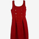 Second-Hand - Princess Highway Flirty Crimson Buttoned Swing Dress Size 10 - SwapUp