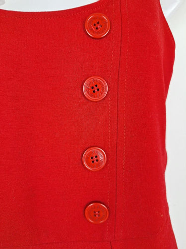 Second-Hand - Princess Highway Flirty Crimson Buttoned Swing Dress Size 10 - SwapUp