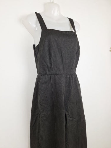 Second-Hand - Kumo Everyday Denim Look Pleated Overall Size 8 - SwapUp