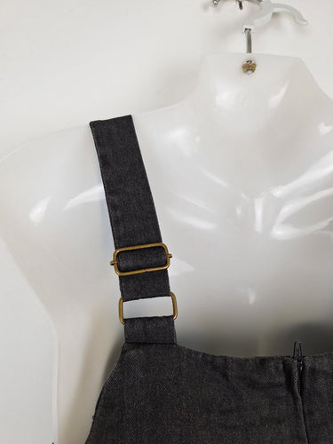 Second-Hand - Kumo Everyday Denim Look Pleated Overall Size 8 - SwapUp