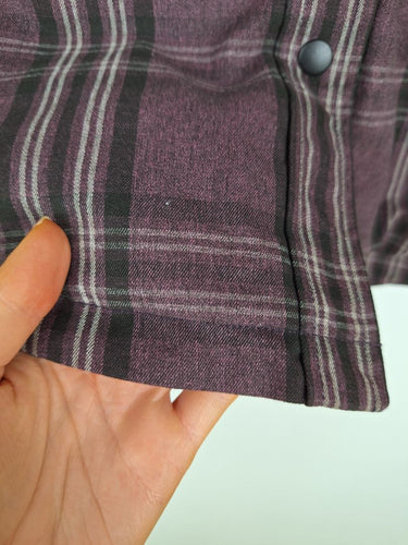 Second-Hand - Kathmandu Reversible Purple Plaid Jacket Size 6 - SwapUp