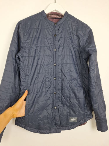 Second-Hand - Kathmandu Reversible Purple Plaid Jacket Size 6 - SwapUp
