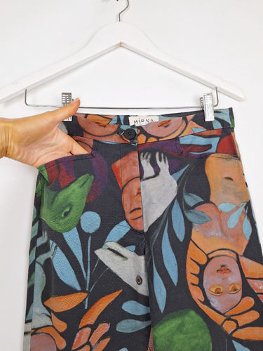 Second-Hand - Gorman Abstract Art Muted Toned Pants Size 6 - SwapUp