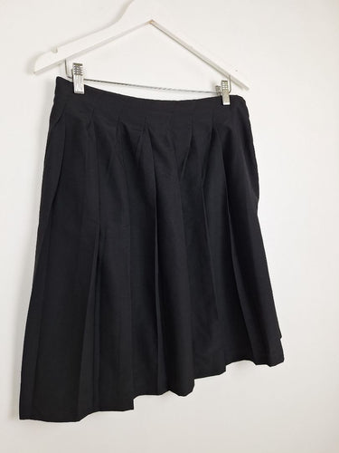 Second-Hand - Veronika Maine Textured Wave Pleat Midi Skirt Size 10 - SwapUp