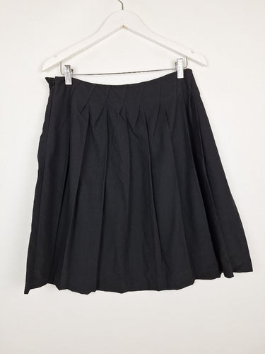 Second-Hand - Veronika Maine Textured Wave Pleat Midi Skirt Size 10 - SwapUp