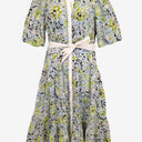 Second-Hand - Once Was Mimosa Flower Broderie Puff Sleeve Dress Size 16 - SwapUp