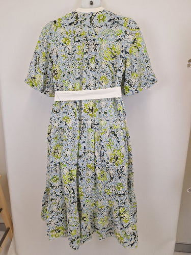Second-Hand - Once Was Mimosa Flower Broderie Puff Sleeve Dress Size 16 - SwapUp