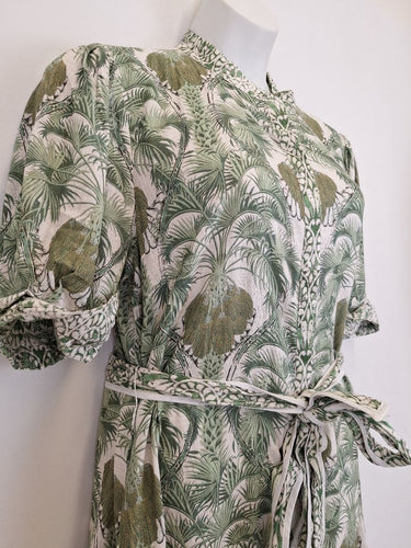 Second-Hand - Once Was Eutopia Palm Button Front Dress Size 16 - SwapUp