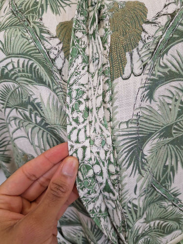Second-Hand - Once Was Eutopia Palm Button Front Dress Size 16 - SwapUp