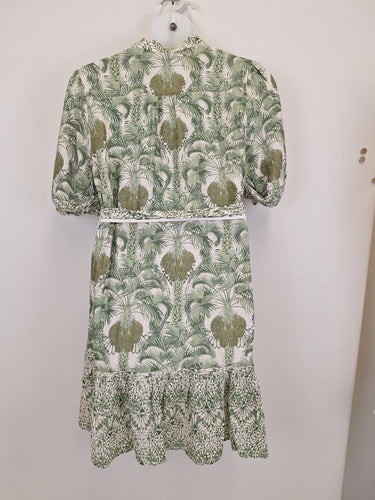 Second-Hand - Once Was Eutopia Palm Button Front Dress Size 16 - SwapUp
