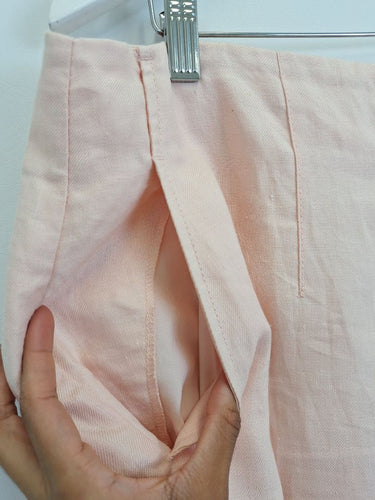 Second-Hand - Country Road Cotton Candy Darted Linen Pants Size 16 - SwapUp