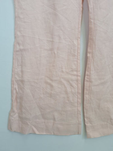 Second-Hand - Country Road Cotton Candy Darted Linen Pants Size 16 - SwapUp