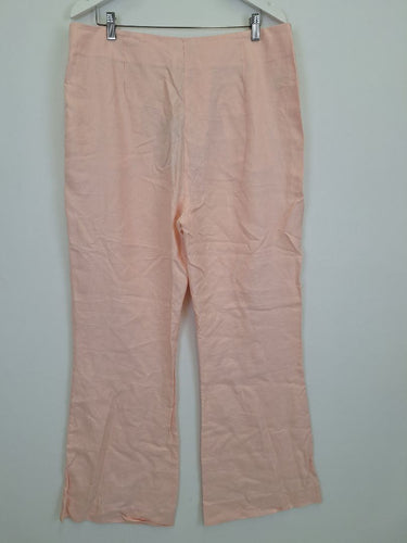 Second-Hand - Country Road Cotton Candy Darted Linen Pants Size 16 - SwapUp