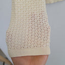 Second-Hand - Laura Ashley Sweet Cream Bubble Knit Cardigan Size S - SwapUp