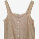 Second-Hand - The Fated Minimal Linen Blend Top Size 10 - SwapUp