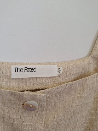 Second-Hand - The Fated Minimal Linen Blend Top Size 10 - SwapUp