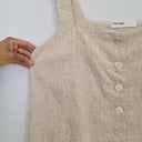 Second-Hand - The Fated Minimal Linen Blend Top Size 10 - SwapUp