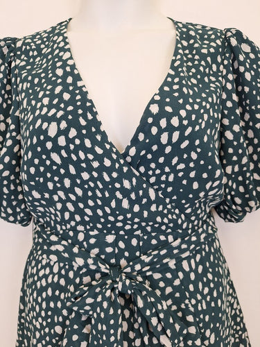Second-Hand - Tussah Emerald Dot Flounce Dress Size 12 - SwapUp