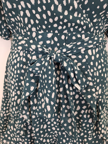 Second-Hand - Tussah Emerald Dot Flounce Dress Size 12 - SwapUp