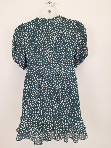 Second-Hand - Tussah Emerald Dot Flounce Dress Size 12 - SwapUp
