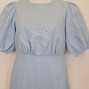 Second-Hand - Aere Elowen Linen Puff Sleeve Dress Size 12 - SwapUp