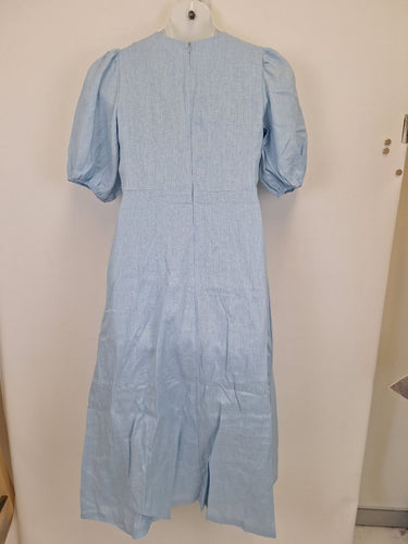 Second-Hand - Aere Elowen Linen Puff Sleeve Dress Size 12 - SwapUp