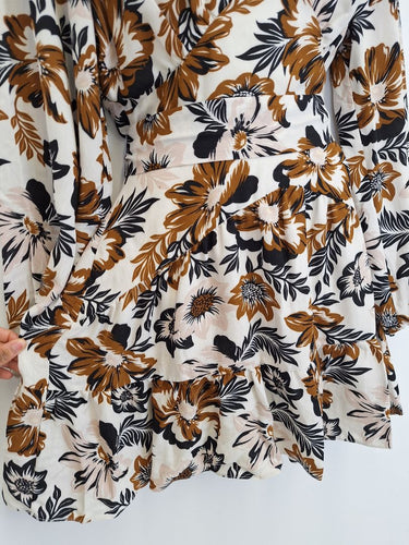 Second-Hand - The Fated Earthy Floral Midi Dress Size 10 - SwapUp