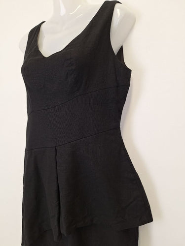 Second-Hand - Morrison Classic Black Linen Dress Size S - SwapUp