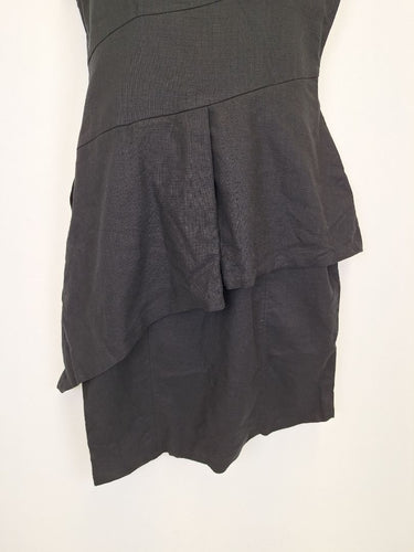 Second-Hand - Morrison Classic Black Linen Dress Size S - SwapUp