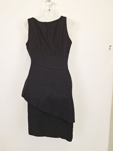 Second-Hand - Morrison Classic Black Linen Dress Size S - SwapUp