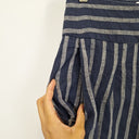 Second-Hand - Morrison Relaxed Navy Striped Linen Pants Size 12 - SwapUp