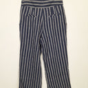 Second-Hand - Morrison Relaxed Navy Striped Linen Pants Size 12 - SwapUp