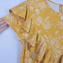 Second-Hand - Seed Marigold V Ruffle Ditsy Floral Top Size 6 - SwapUp