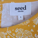 Second-Hand - Seed Marigold V Ruffle Ditsy Floral Top Size 6 - SwapUp