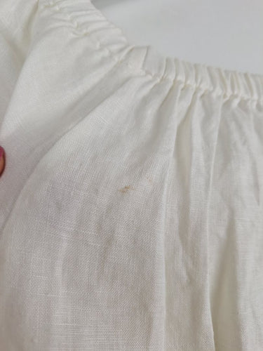 Second-Hand - French Connection Off Shoulder White Linen Top Size 8 - SwapUp