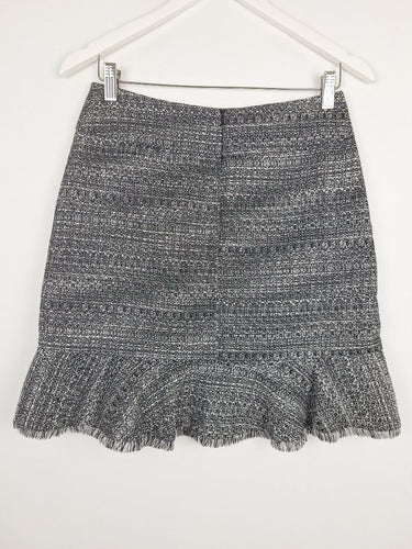 Second-Hand - Review Tweed Ruffle Edge Mini Skirt Size 8 - SwapUp