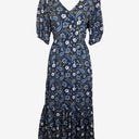Second-Hand - Piper Blue Yellow Paisley Maxi Dress Size 8 - SwapUp