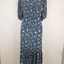Second-Hand - Piper Blue Yellow Paisley Maxi Dress Size 8 - SwapUp