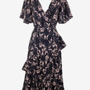Second-Hand - Tussah Raindrop Spot Midi Dress Size 8 - SwapUp