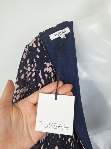 Second-Hand - Tussah Raindrop Spot Midi Dress Size 8 - SwapUp