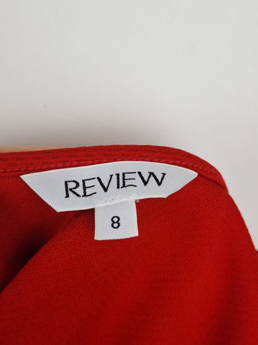 Second-Hand - Review Strawberry Cap Sleeve Midi Dress Size 8 - SwapUp