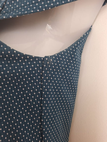 Second-Hand - Review Mini Heart Teal Belted Midi Dress Size 8 - SwapUp