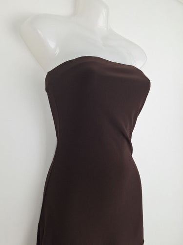 Second-Hand - Events Chic Brown Drop Waist Evening Dress Size S - SwapUp