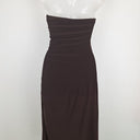 Second-Hand - Events Chic Brown Drop Waist Evening Dress Size S - SwapUp