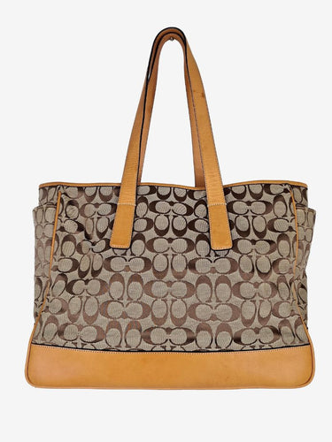 Coach Signature Monogram Jacquard Leather Bag