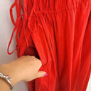 Second-Hand - Arrange Poppy Red Drawstring Trapeze Midi Dress Size 18 - SwapUp